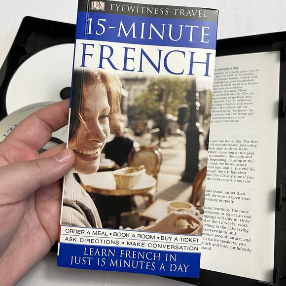 15 Minute French Eyewitness Travel Complete Course Caroline Lemoine Book And CDs - Picture 3 of 8